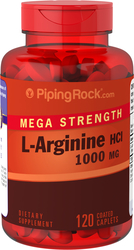 L-Arginine HCL 1000 mg  (Pharmaceutical Grade) 120 Coated Caplets